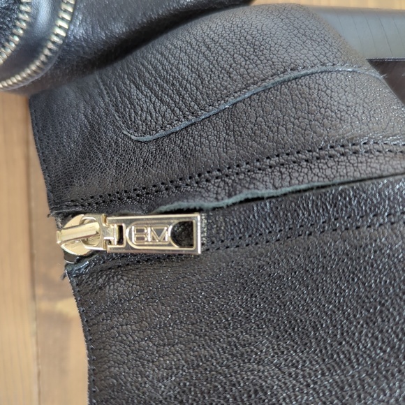 Rebecca Minkoff Black Leather Zipper Ankle Boots - Picture 9 of 14